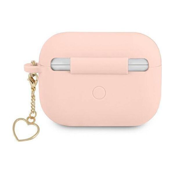 Original Case APPLE AIRPODS PRO Guess Silicone Charm Heart Collection (GUAPLSCHSP) pink 3666339039011