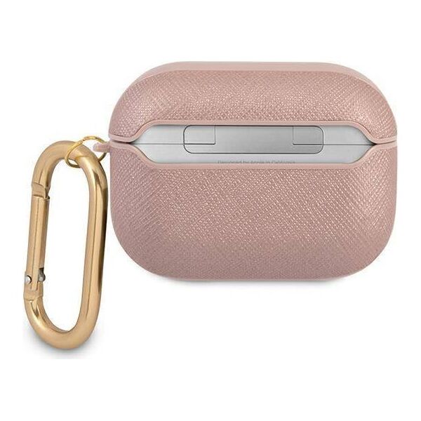 Original Case APPLE AIRPODS PRO Guess Saffiano Script Metal Collection (GUAPSASMP) pink 3666339009823
