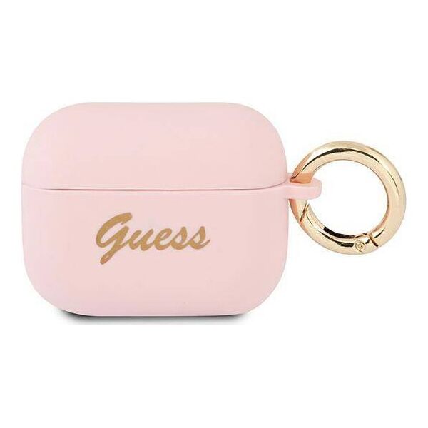 Original Case APPLE AIRPODS PRO Guess Silicone Vintage Script (GUAPSSSI) pink 3666339010003