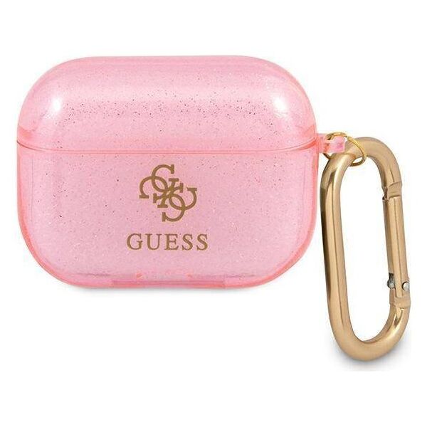 Case APPLE AIRPODS PRO Guess Glitter Collection (GUAPUCG4GP) pink 3666339009946