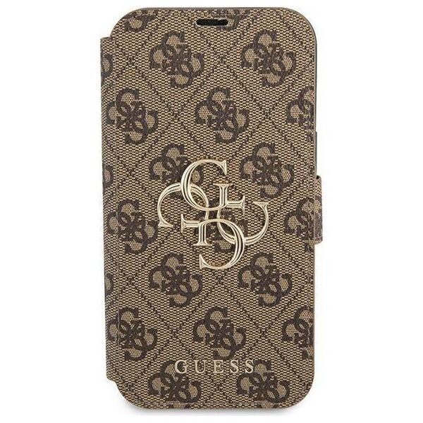 Original Case IPHONE 13 PRO Guess Book 4G Big Metal Logo (GUBKP13L4GMGBR) brown 3666339032623