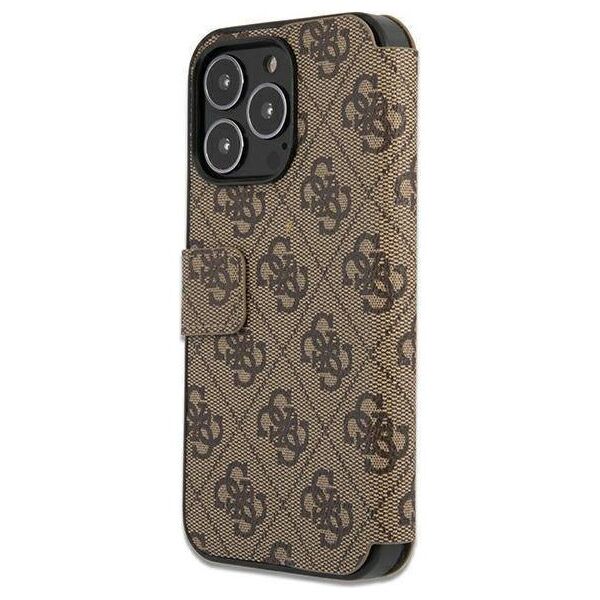 Original Case IPHONE 13 PRO Guess Book 4G Big Metal Logo (GUBKP13L4GMGBR) brown 3666339032623