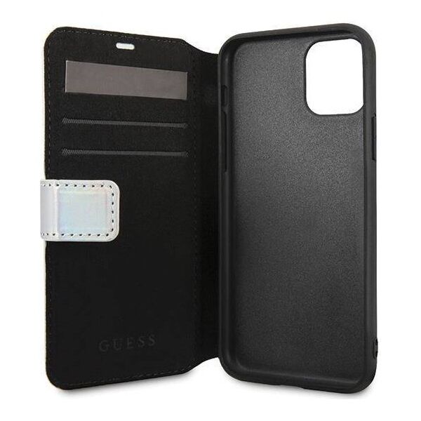 Original Case IPHONE 11 PRO Guess Book Iridescent (GUFLBKN58BLD) silver 3700740461549