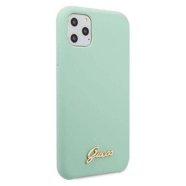 Original Case IPHONE 11 PRO MAX Guess Hard Case Silicone Vintage Gold Logo (GUHCN65LSLMGG) mint 3700740471883