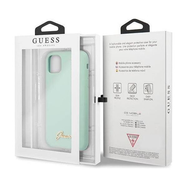 Original Case IPHONE 11 PRO MAX Guess Hard Case Silicone Vintage Gold Logo (GUHCN65LSLMGG) mint 3700740471883