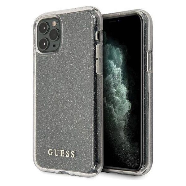 Original Case IPHONE 11 PRO MAX Guess Hard Case Glitter (GUHCN65PCGLSI) silver 3700740476505