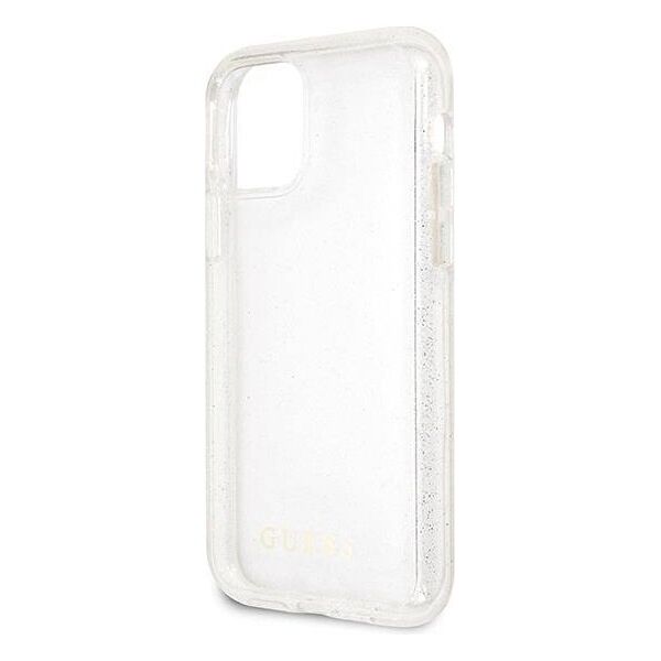 Original Case IPHONE 11 PRO MAX Guess Hard Case Glitter (GUHCN65PCGLSI) silver 3700740476505