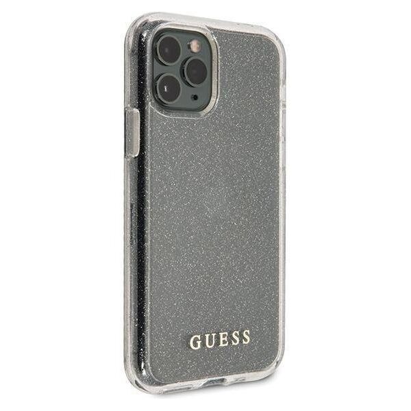 Original Case IPHONE 11 PRO MAX Guess Hard Case Glitter (GUHCN65PCGLSI) silver 3700740476505