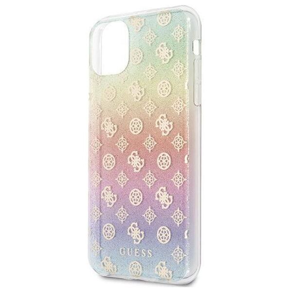 Original Case IPHONE 11 PRO MAX Guess Multicolor Hard Case Iridescent 4G Peony (GUHCN65PEOML) multicolored 3700740461594