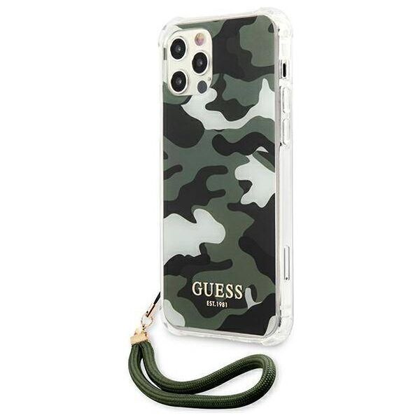 Original Case IPHONE 12 PRO MAX Guess Hardcase Camo Collection (GUHCP12LKSARKA) green 3666339004101