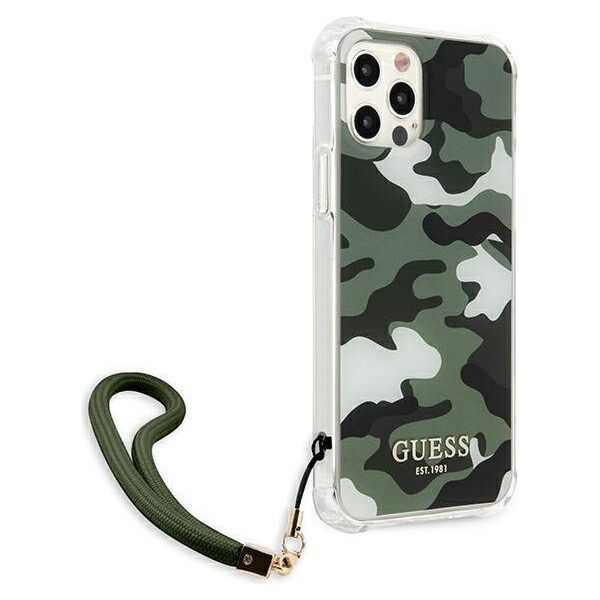Original Case IPHONE 12 PRO MAX Guess Hardcase Camo Collection (GUHCP12LKSARKA) green 3666339004101