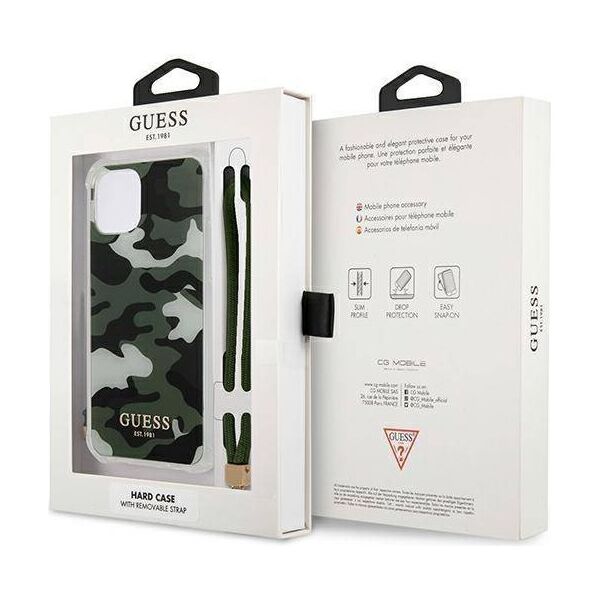 Original Case IPHONE 12 PRO MAX Guess Hardcase Camo Collection (GUHCP12LKSARKA) green 3666339004101