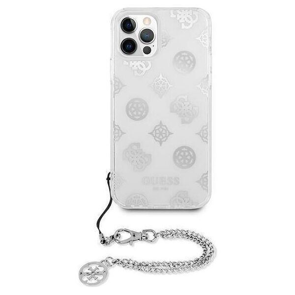 Original Case IPHONE 12 PRO MAX Guess Hardcase Peony Chain Collection (GUHCP12LKSPESI) silver 3666339003838