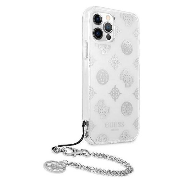 Original Case IPHONE 12 PRO MAX Guess Hardcase Peony Chain Collection (GUHCP12LKSPESI) silver 3666339003838