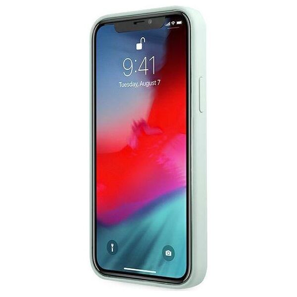 Original Case IPHONE 12 PRO MAX Guess Hardcase Silicone Vintage (GUHCP12LLSVSBF) light blue 3700740495230