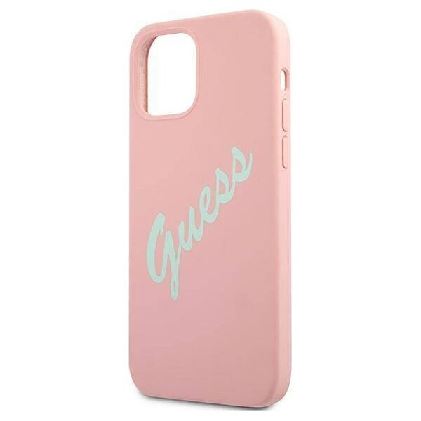 Original Case IPHONE 12 PRO MAX Guess Hardcase Silicone Vintage (GUHCP12LLSVSPG) pink 3700740495209