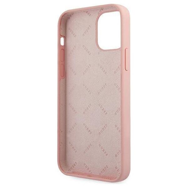 Original Case IPHONE 12 PRO MAX Guess Hardcase Silicone Vintage (GUHCP12LLSVSPG) pink 3700740495209