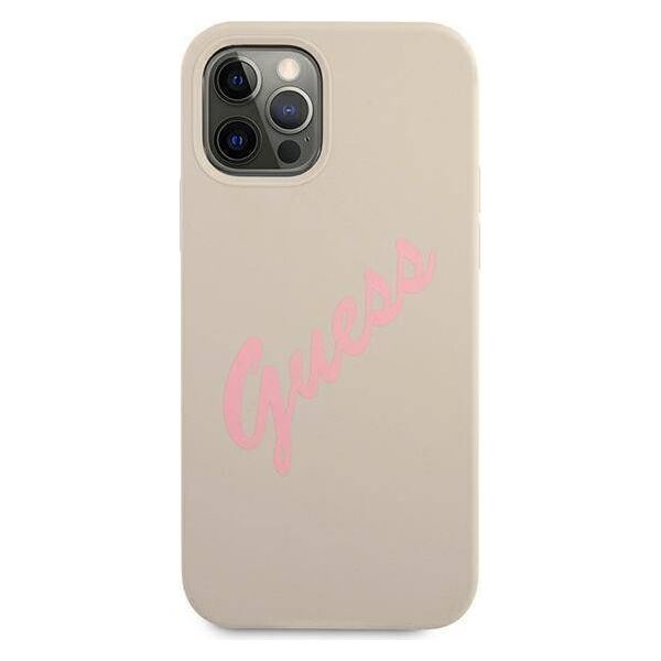 Original Case IPHONE 12 / 12 PRO Guess Hardcase Silicone Vintage (GUHCP12MLSVSGP) gray 3700740495254