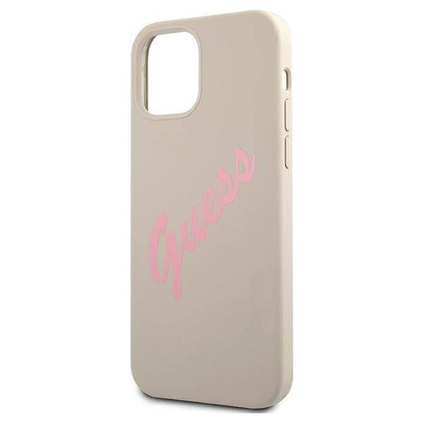 Original Case IPHONE 12 / 12 PRO Guess Hardcase Silicone Vintage (GUHCP12MLSVSGP) gray 3700740495254