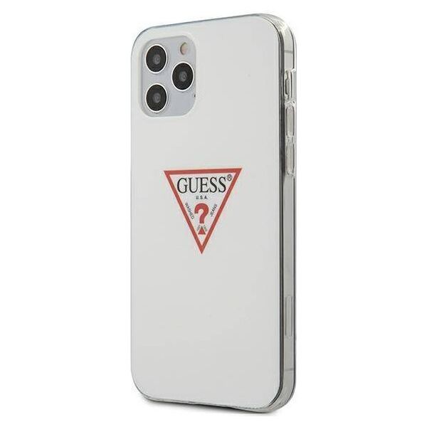 Original Case IPHONE 12 / 12 PRO Guess Hardcase Triangle Collection (GUHCP12MPCUCTLWH) white 3700740481912