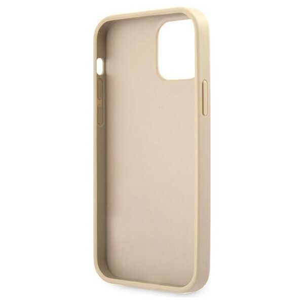 Original Case IPHONE 12 / 12 PRO Guess Hardcase Saffiano Vintage Script (GUHCP12MRSAVSLG) gold 3666339004422