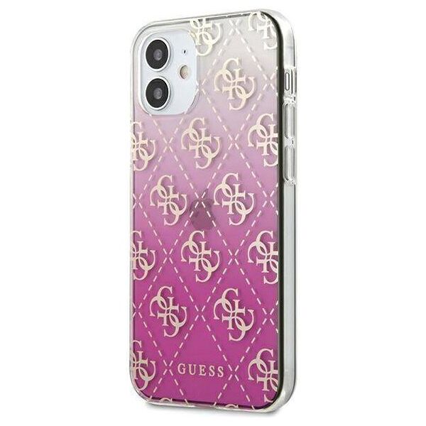 Original Case IPHONE 12 MINI Guess Hardcase 4G Gradient (GUHCP12SPCU4GGPI) pink 3700740481486