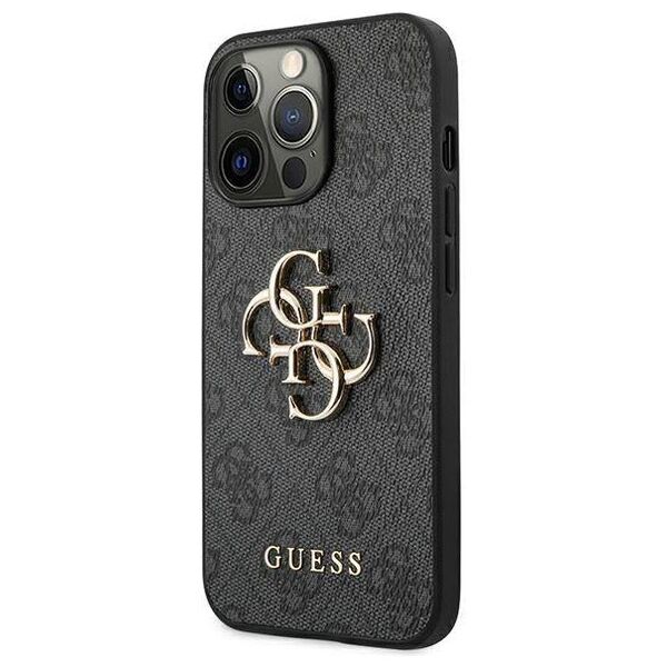Original Case IPHONE 13 PRO Guess Hardcase 4G Big Metal Logo (GUHCP13L4GMGGR) gray 3666339024819