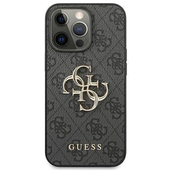 Original Case IPHONE 13 PRO Guess Hardcase 4G Big Metal Logo (GUHCP13L4GMGGR) gray 3666339024819