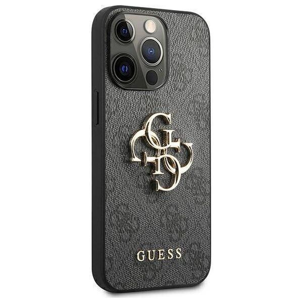 Original Case IPHONE 13 PRO Guess Hardcase 4G Big Metal Logo (GUHCP13L4GMGGR) gray 3666339024819