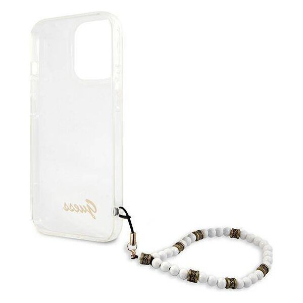 Original Case IPHONE 13 PRO Guess Hardcase White Pearl (GUHCP13LKPSWH) transparent 3666339025250