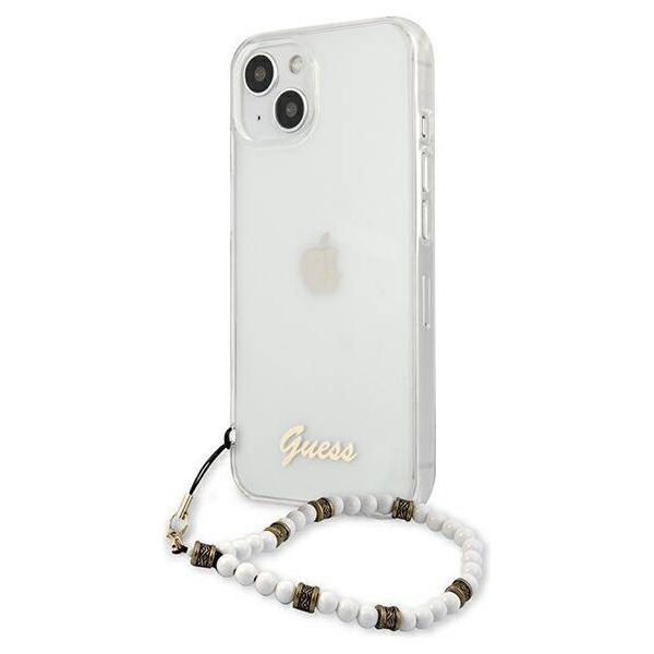 Original Case IPHONE 13 Guess Hardcase White Pearl (GUHCP13MKPSWH) transparent 3666339025243