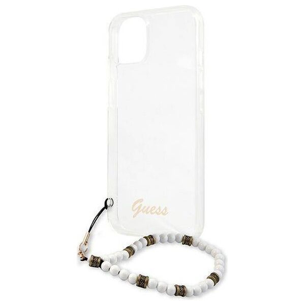 Original Case IPHONE 13 Guess Hardcase White Pearl (GUHCP13MKPSWH) transparent 3666339025243