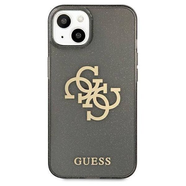 Original Case IPHONE 13 MINI Guess Hard Case Glitter 4G Big Logo (GUHCP13SPCUGL4GBK) black 3666339024390