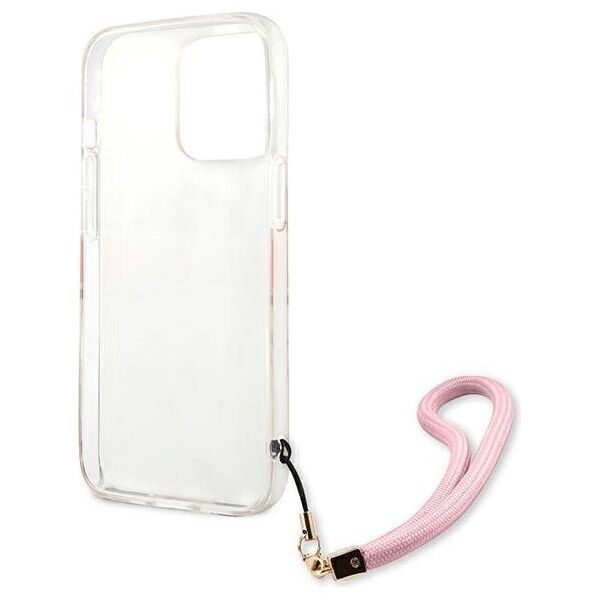 Original Case IPHONE 13 PRO MAX Guess Hardcase Camo Strap Collection (GUHCP13XKCABPI) pink 3666339023188