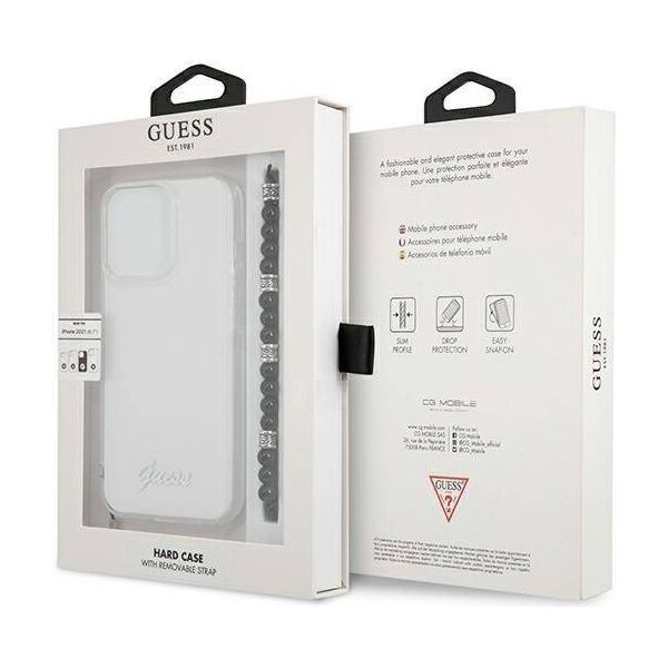 Original Case IPHONE 13 PRO MAX Guess Hardcase Black Pearl (GUHCP13XKPSBK) transparent 3666339025229
