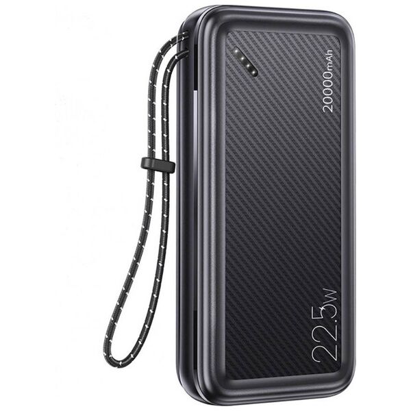 Powerbank 20000mAh PB60 22.5W 2xUSB QC3.0 + USB-C PD3.0 + Micro USB External Battery Fast Charge Usams US-CD168 black 6958444974385
