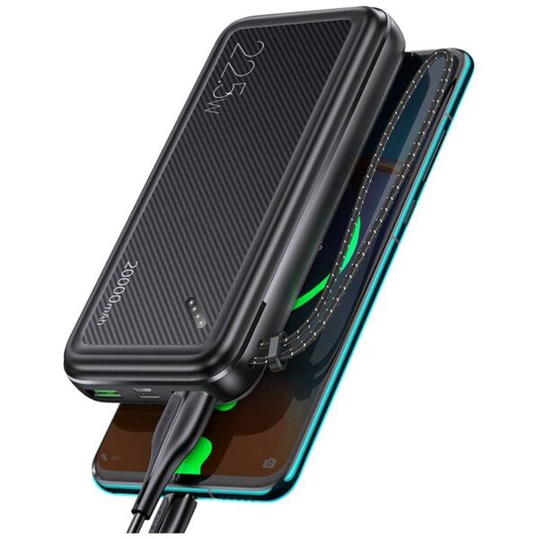 Powerbank 20000mAh PB60 22.5W 2xUSB QC3.0 + USB-C PD3.0 + Micro USB External Battery Fast Charge Usams US-CD168 black 6958444974385