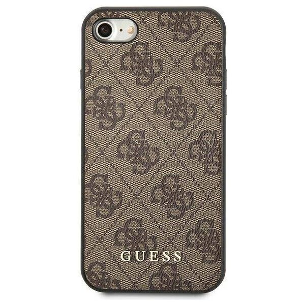 Original Case IPHONE SE 2022 / SE 2020 / 7 / 8 Guess Hard Case 4G Metal Gold Logo (GUHCI8G4GFBR) brown 3700740493953