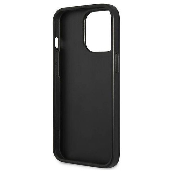 Case IPHONE 13 PRO Guess Hardcase Saffiano 4G Small Metal Logo (GUHCP13LPS4MK) black 3666339047948