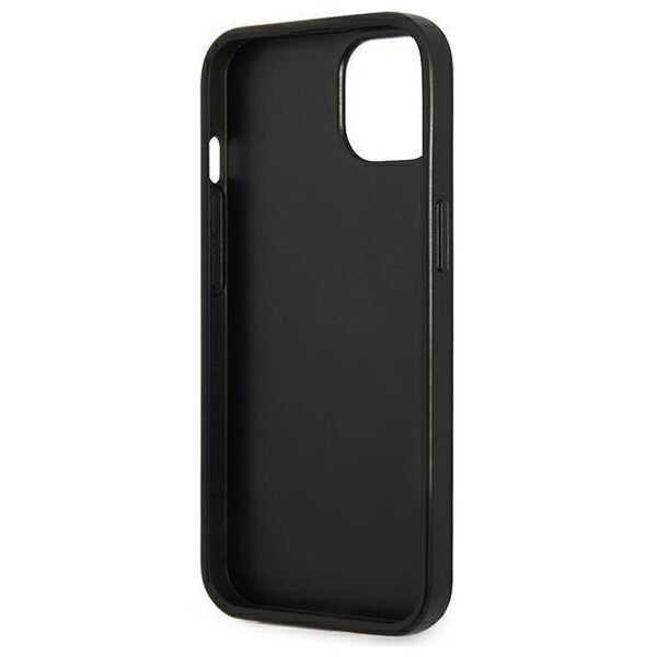 Original Case IPHONE 13 MINI Guess Hardcase Saffianotriangle Logo (GUHCP13SPSATLG) silver 3666339040352