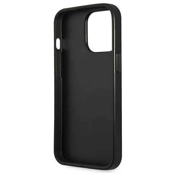 Original Case IPHONE 13 PRO MAX Guess Hardcase Saffianotriangle Logo (GUHCP13XPSATLG) silver 3666339040383