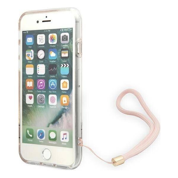 Case IPHONE SE 2022 / SE 2020 / 7 / 8 Guess Hardcase 4G Print Strap (GUOHCI8H4STP) pink 3666339055202