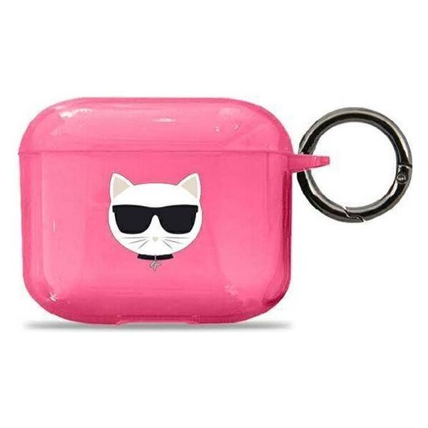 Original Case APPLE AIRPODS 3 Karl Lagerfeld Cover Choupette (KLA3UCHFP) pink 3666339009335