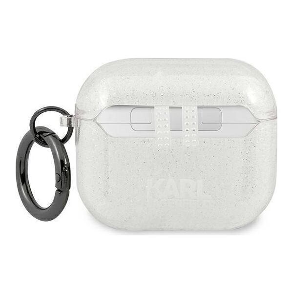 Original Case APPLE AIRPODS 3 Karl Lagerfeld Cover Glitter Choupette (KLA3UCHGS) silver 3666339009151