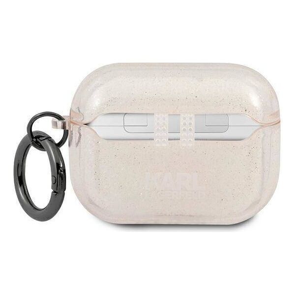 Original Case APPLE AIRPODS PRO Karl Lagerfeld Cover Glitter Karl`s Head (KLAPUKHGD) gold 3666339030353