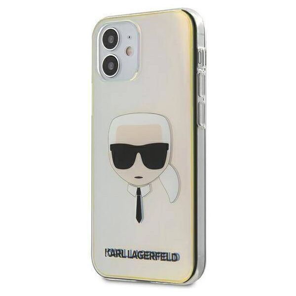 Original Case IPHONE 12 MINI Karl Lagerfeld Multicolor Hardcase Iridescent Karl`s Head (KLHCP12SPCKHML) multicolored 3700740482926