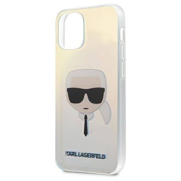 Original Case IPHONE 12 MINI Karl Lagerfeld Multicolor Hardcase Iridescent Karl`s Head (KLHCP12SPCKHML) multicolored 3700740482926