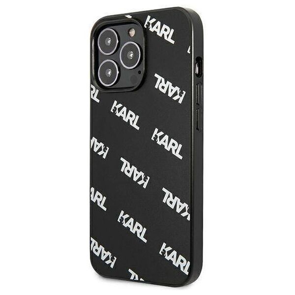 Original Case IPHONE 13 PRO Karl Lagerfeld Hardcase Allover (KLHCP13LPULMBK3) black 3666339049706
