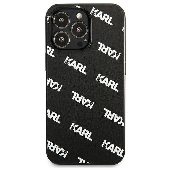 Original Case IPHONE 13 PRO Karl Lagerfeld Hardcase Allover (KLHCP13LPULMBK3) black 3666339049706