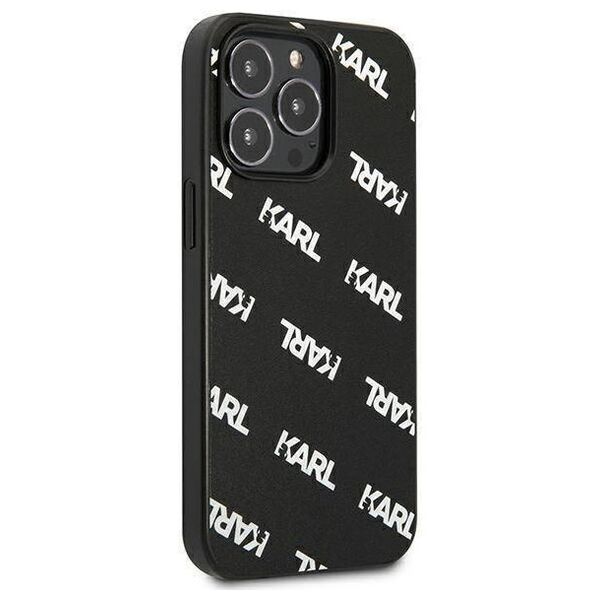 Original Case IPHONE 13 PRO Karl Lagerfeld Hardcase Allover (KLHCP13LPULMBK3) black 3666339049706